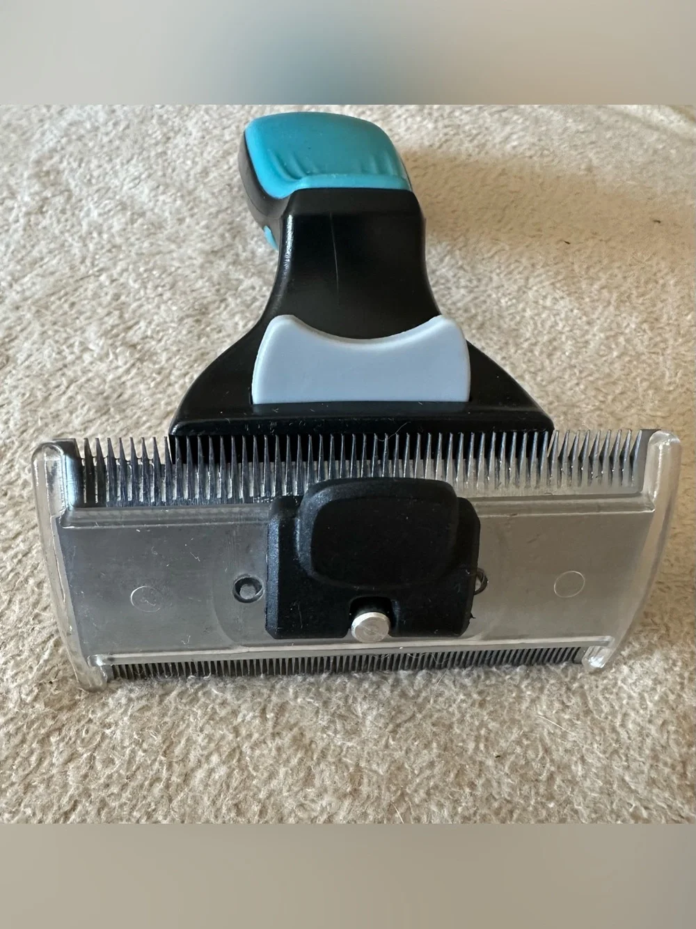 PET ZEN Pro Pet Shedding Tool for Dogs & Cats Dual Edge, Fur Ejection Button NIP